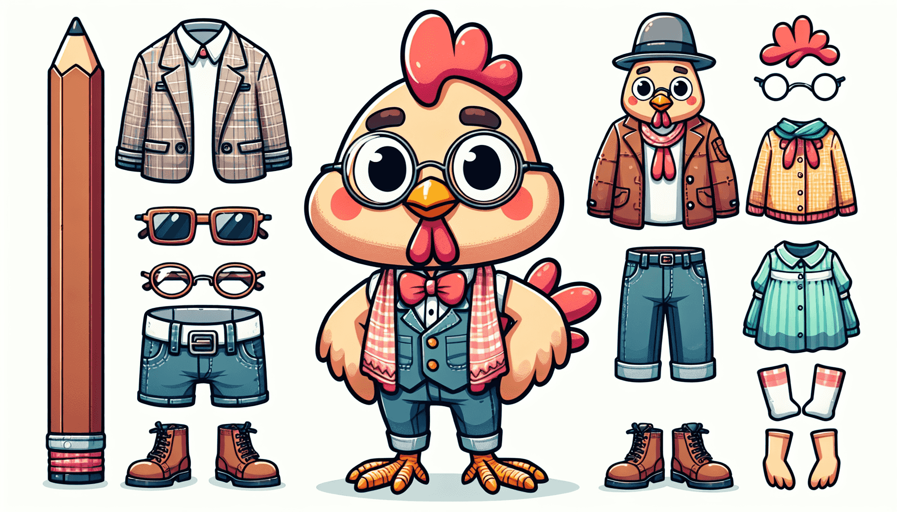 Customizable chicken character
